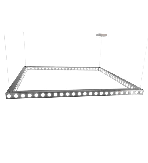Meyda Lighting Dotz 72"Sq Extreme Chrome Pendant Light With White Statuario Idalight Shade