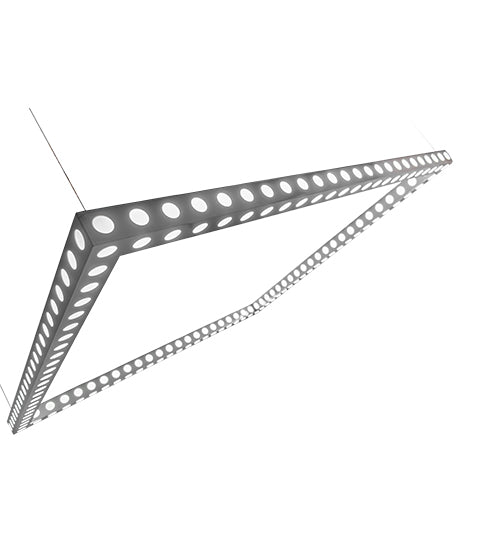 Meyda Lighting Dotz 72"Sq Extreme Chrome Pendant Light With White Statuario Idalight Shade