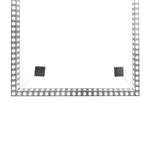 Meyda Lighting Dotz 72"Sq Extreme Chrome Pendant Light With White Statuario Idalight Shade
