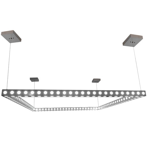 Meyda Lighting Dotz 72"Sq Extreme Chrome Pendant Light With White Statuario Idalight Shade