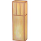 Meyda Lighting Double Bar Mission 10" 4-Light Natural Copper Wall Sconce With Beige Iridescent Shade Glass