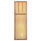 Meyda Lighting Double Bar Mission 10" 4-Light Natural Copper Wall Sconce With Beige Iridescent Shade Glass