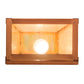 Meyda Lighting Double Bar Mission 10" 4-Light Natural Copper Wall Sconce With Beige Iridescent Shade Glass