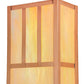 Meyda Lighting Double Bar Mission 10" 4-Light Natural Copper Wall Sconce With Beige Iridescent Shade Glass