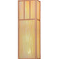 Meyda Lighting Double Bar Mission 10" 4-Light Natural Copper Wall Sconce With Beige Iridescent Shade Glass