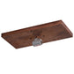 Meyda Lighting Double Bar Mission 16" 2-Light Vintage Copper Island Flush Mount Light With Beige Iridescent Shade Glass