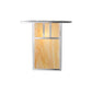 Meyda Lighting Double Bar Mission 20" 2-Light Brushed Nickel Pendant Light With Beige Shade Glass