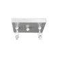 Meyda Lighting Double Bar Mission 20" 2-Light Brushed Nickel Pendant Light With Beige Shade Glass