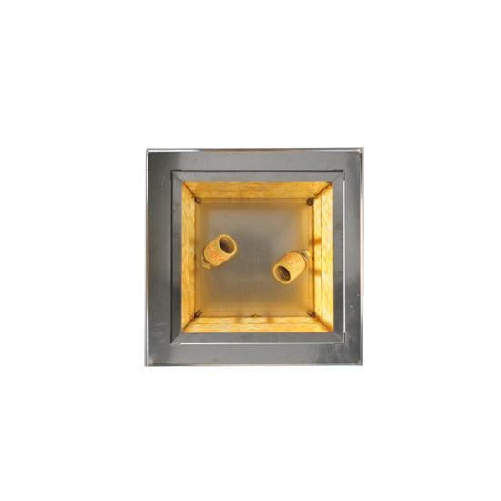 Meyda Lighting Double Bar Mission 20" 2-Light Brushed Nickel Pendant Light With Beige Shade Glass