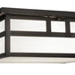 Meyda Lighting Double Bar Mission 31" 4-Light Craftsman Brown Flush Mount Light With White Art Shade Glass