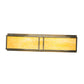 Meyda Lighting Double Bar Mission 35" 2-Light Brushed Nickel Oblong Pendant Light With Beige Art Shade Glass