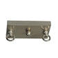 Meyda Lighting Double Bar Mission 35" 2-Light Brushed Nickel Oblong Pendant Light With Beige Art Shade Glass