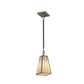 Meyda Lighting Double Bar Mission 7" Extreme Chrome Pendant Light With White Art Shade Glass