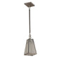 Meyda Lighting Double Bar Mission 7" Extreme Chrome Pendant Light With White Art Shade Glass