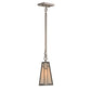 Meyda Lighting Double Bar Mission 7" Extreme Chrome Pendant Light With White Art Shade Glass