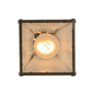 Meyda Lighting Double Bar Mission 7" Extreme Chrome Pendant Light With White Art Shade Glass