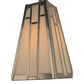 Meyda Lighting Double Bar Mission 7" Extreme Chrome Pendant Light With White Art Shade Glass