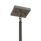 Meyda Lighting Double Bar Mission 7" Extreme Chrome Pendant Light With White Art Shade Glass