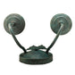 Meyda Lighting Double Pine Tree 11" 2-Light Golden Verde Wall Sconce With Amber Faux Candlelight
