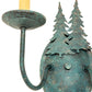 Meyda Lighting Double Pine Tree 11" 2-Light Golden Verde Wall Sconce With Amber Faux Candlelight