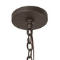 Meyda Lighting Doyle 34" 6-Light Oil Rubbed Bronze & Wood Chandelier With Oil Rubbed Bronze Candlelight