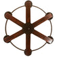 Meyda Lighting Doyle 34" 6-Light Oil Rubbed Bronze & Wood Chandelier With Oil Rubbed Bronze Candlelight