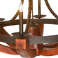 Meyda Lighting Doyle 34" 6-Light Oil Rubbed Bronze & Wood Chandelier With Oil Rubbed Bronze Candlelight