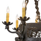 Meyda Lighting Dragone 24" 6-Light Chestnut Chandelier With Ivory Faux Candlelight