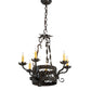 Meyda Lighting Dragone 24" 6-Light Timeless Bronze Chandelier With Ivory Faux Candlelight