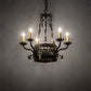 Meyda Lighting Dragone 24" 6-Light Timeless Bronze Chandelier With Ivory Faux Candlelight