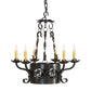 Meyda Lighting Dragone 24" 6-Light Timeless Bronze Chandelier With Ivory Faux Candlelight