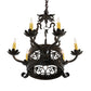 Meyda Lighting Dragone 24" 6-Light Timeless Bronze Chandelier With Ivory Faux Candlelight