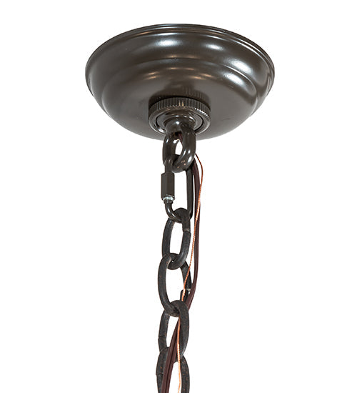 Meyda Lighting Dragone 24" 6-Light Timeless Bronze Chandelier With Ivory Faux Candlelight