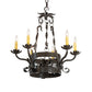 Meyda Lighting Dragone 24" 6-Light Timeless Bronze Chandelier With Ivory Faux Candlelight