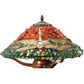 Meyda Lighting Dragonfly 17" 2-Light Mahogany Bronze Polished Agata Table Lamp With Multi-Colored Shade Glass