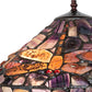 Meyda Lighting Dragonfly 17" 3-Light Mahogany Bronze Agata Table Lamp With Polished Agate Stone Shade