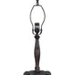 Meyda Lighting Dragonfly 19" Mahogany Bronze Trellis Accent Table Lamp With Multi-Colored Shade Glass