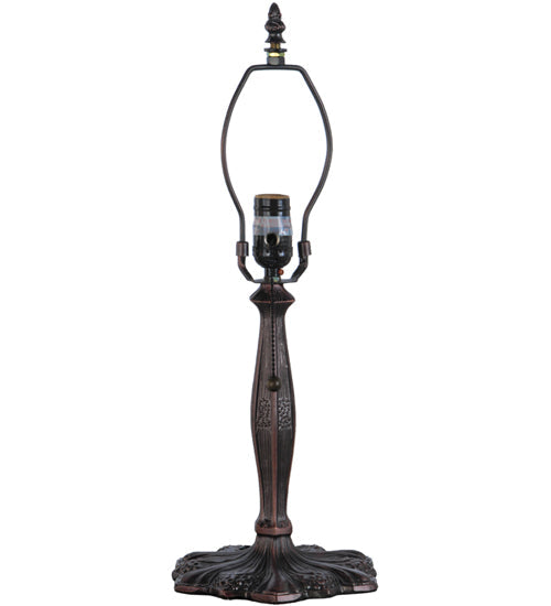 Meyda Lighting Dragonfly 19" Mahogany Bronze Trellis Accent Table Lamp With Multi-Colored Shade Glass