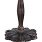 Meyda Lighting Dragonfly 19" Mahogany Bronze Trellis Accent Table Lamp With Multi-Colored Shade Glass