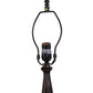 Meyda Lighting Dragonfly 19" Mahogany Bronze Trellis Accent Table Lamp With Multi-Colored Shade Glass