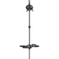 Meyda Lighting Dragonfly 20" 2-Light Mahogany Bronze Trellis Inverted Pendant Light With Multi-Colored Shade Glass