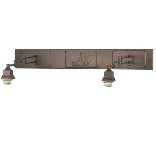 Meyda Lighting Dragonfly 36" 2-Light Mahogany Bronze Swing Arm Wall Sconce Hardware