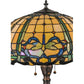 Meyda Lighting Dragonfly 63" 3-Light Mahogany Bronze Trellis Floor Lamp With Multi-Colored Shade Glass