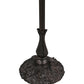 Meyda Lighting Dragonfly 63" 3-Light Mahogany Bronze Trellis Floor Lamp With Multi-Colored Shade Glass