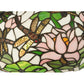 Meyda Lighting Dragonfly Flower 23" 2-Light Mahogany Bronze Table Lamp With Multi-Colored Shade Glass