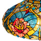 Meyda Lighting Dragonfly Rose 18" Multi-Colored Shade Glass
