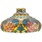 Meyda Lighting Dragonfly Rose 26" 3-Light Mahogany Bronze Table Lamp With Multi-Colored Shade Glass