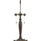 Meyda Lighting Dragonfly Rose 26" 3-Light Mahogany Bronze Table Lamp With Multi-Colored Shade Glass