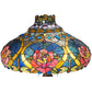 Meyda Lighting Dragonfly Rose 60" 2-Light Mahogany Bronze Floor Lamp With Multi-Colored Shade Glass
