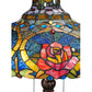 Meyda Lighting Dragonfly Rose 60" 2-Light Mahogany Bronze Floor Lamp With Multi-Colored Shade Glass